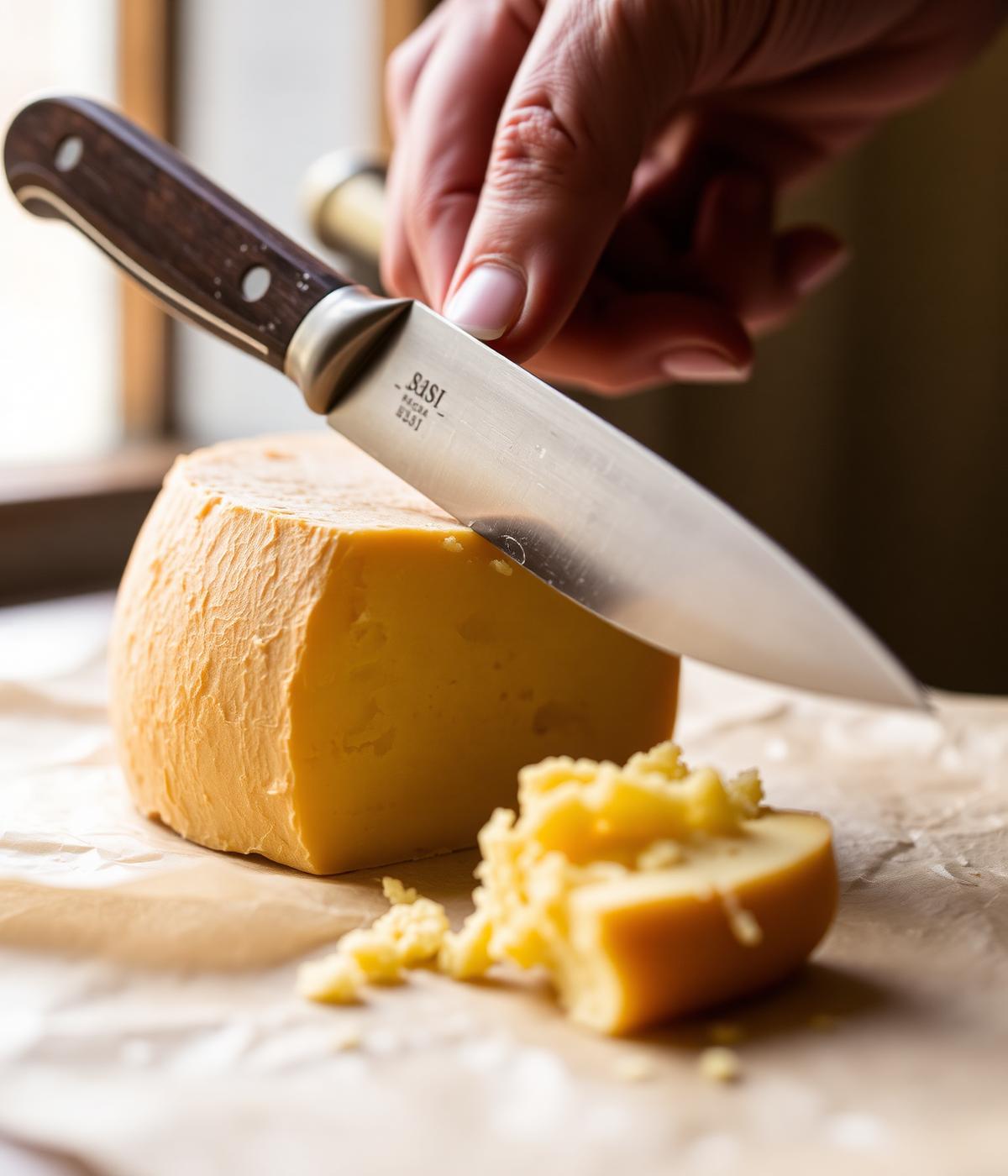 Hand-cut artisan cheese