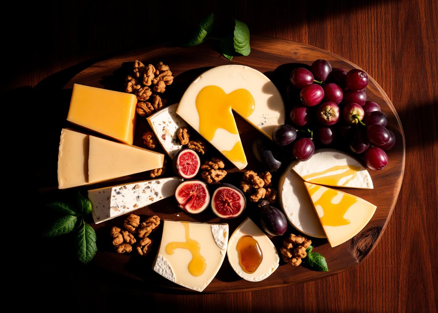 Curated cheese platter